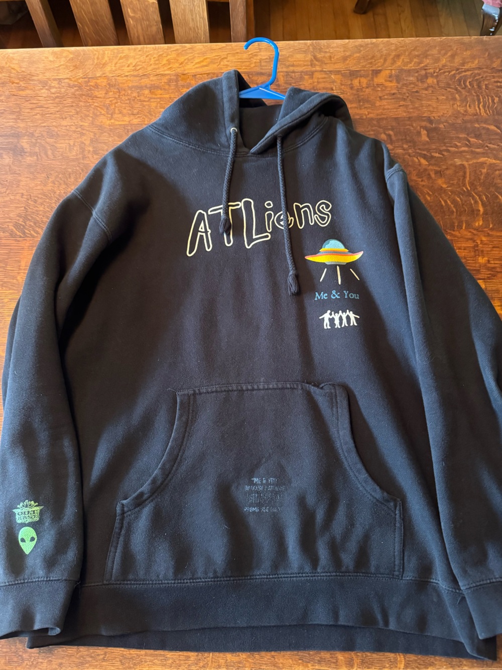 Black 'ATLiens' OutKast Graphic Hoodie - Me & You Alien Design